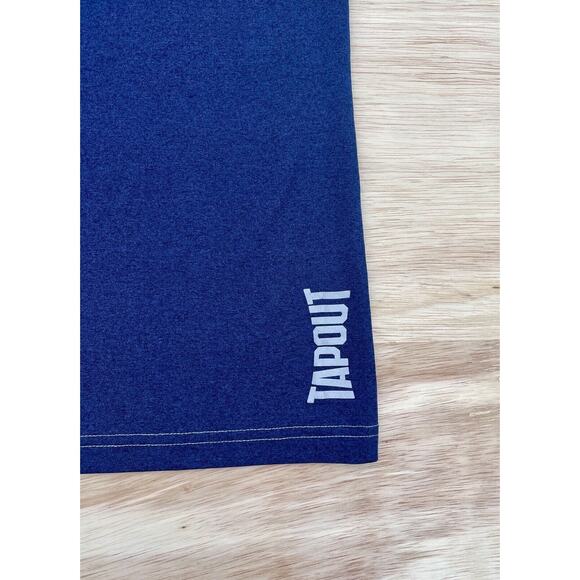 Tapout Men's Blue Large L Tee T Shirt Crew Neck Short Sleeve Gym Sport Train - Picture 4 of 5